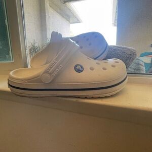 CROCS White with Perforated Design and Rotating Heel Strap